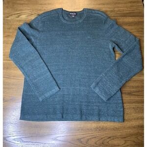 Michael Kors Sweater Mens Large Wool Cotton Waffle Knit Pullover Long Sleeve